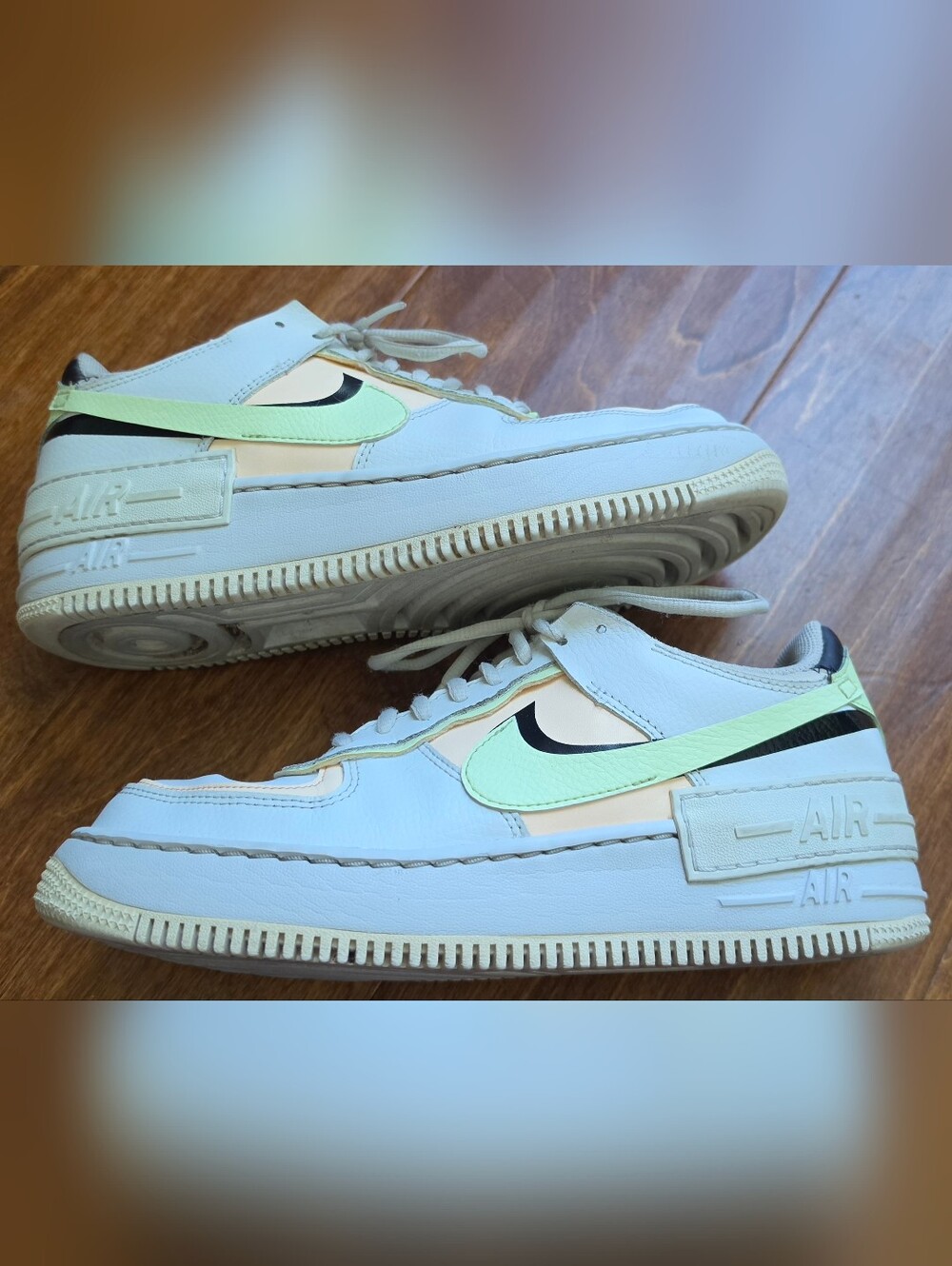 9 WMNS NIKE AIR FORCE 1 AF1 SHADOW SUMMIT WHITE / MULTICOLOR  CI0919-107 B GRADE